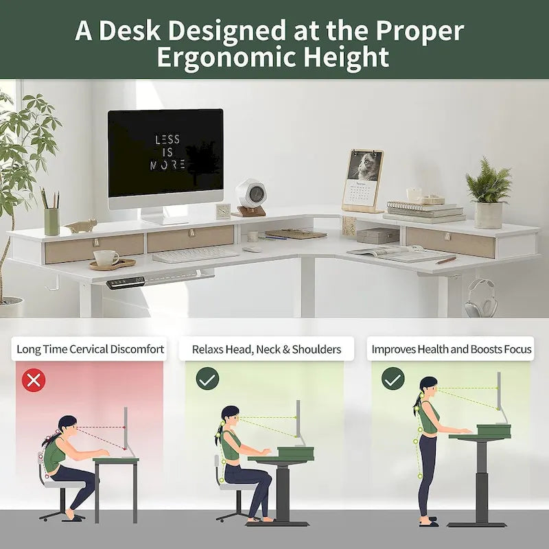 Marron et noir/Bois/Bureau assis-debout/Bureaux