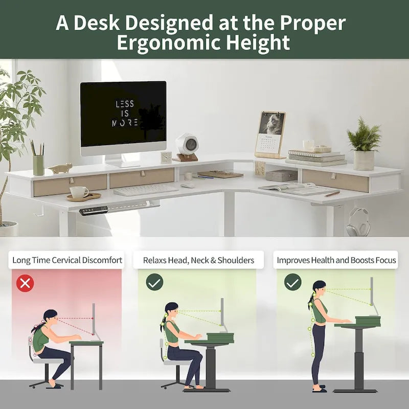Marron et noir/Bois/Bureau assis-debout/Bureaux