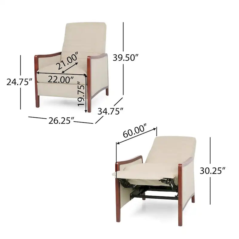 Fauteuil inclinable en tissu