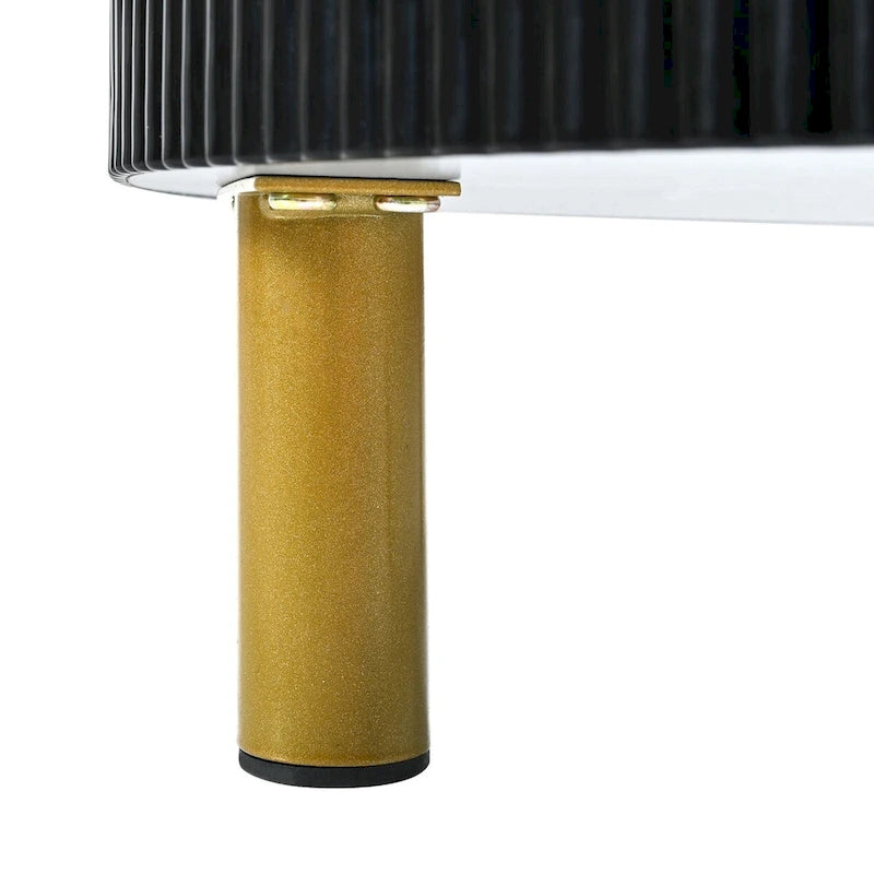 Table basse ronde empilable avec 2 tiroirs