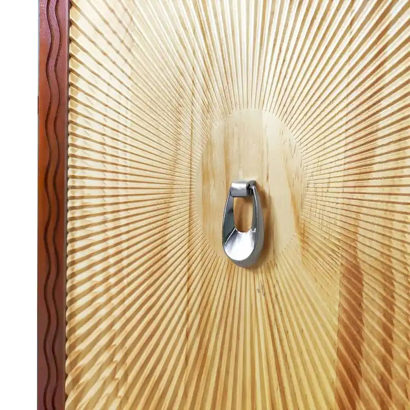 Buffet/armoire vintage 60 pouces à 4 portes avec motifs sculptés