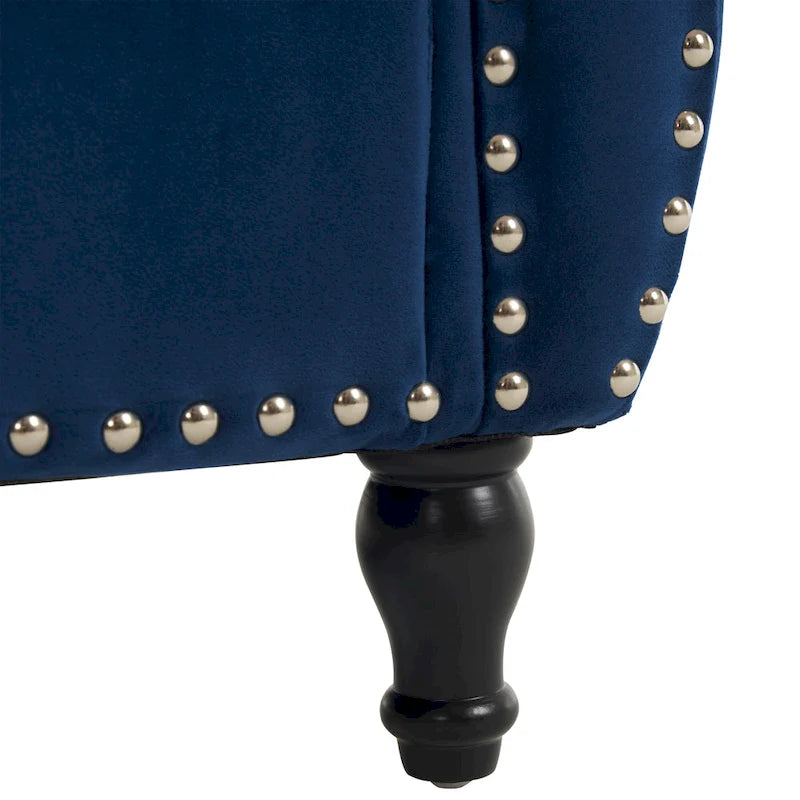 Banc ottoman de rangement multifonctionnel en velours traditionnel avec coussin